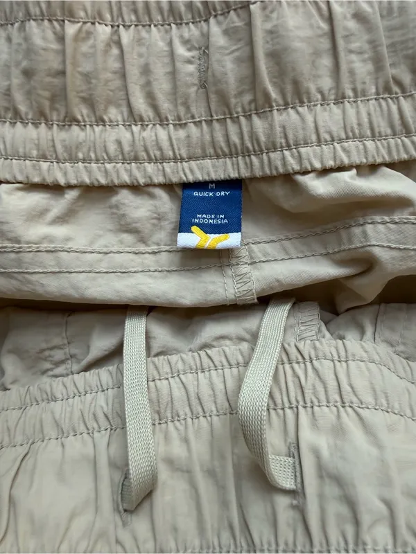 Old Navy Ankle Zip Nylon Cargo Jogger Pants Tan Size Medium - Image 4