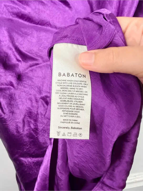 New Aritzia Babaton model dress in ube purple size large - Image 6