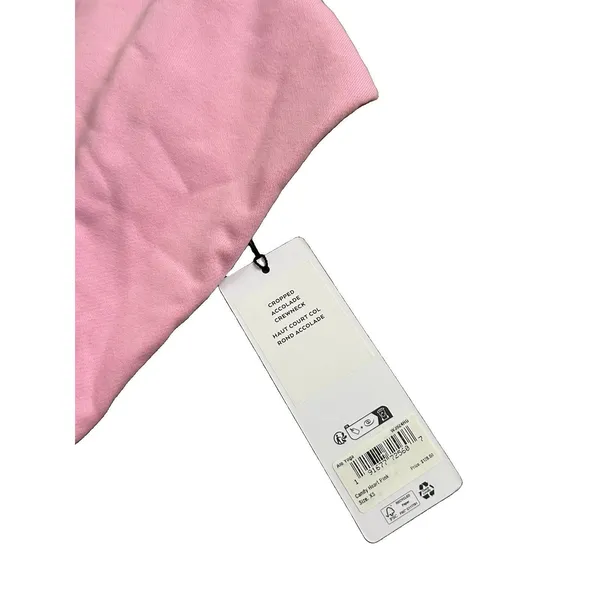 ALO Yoga NWT Cropped Accolade Crewneck Pullover Candy Heart Pink Size XS - Image 4