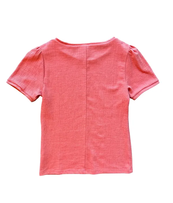 J.Crew Orange Textured Short Sleeve Top - Image 2
