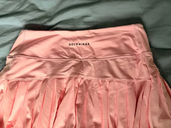 Gold Hinge Light Pink Tennis Skirt - Image 3