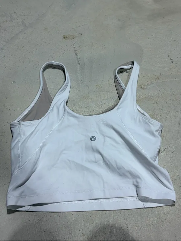 Lululemon White Women's V-Neck align Crop tank Top 8 - Image 3