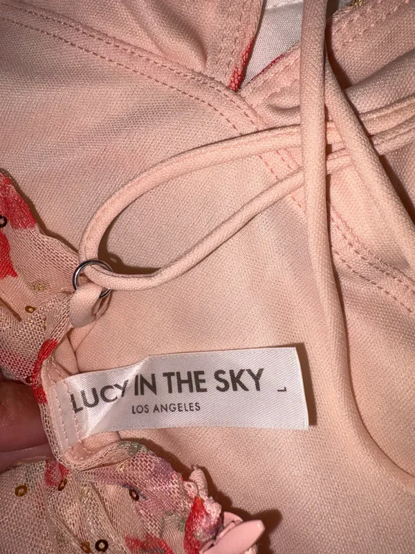 Lucy in the Sky Floral Plunge Dress - Image 4