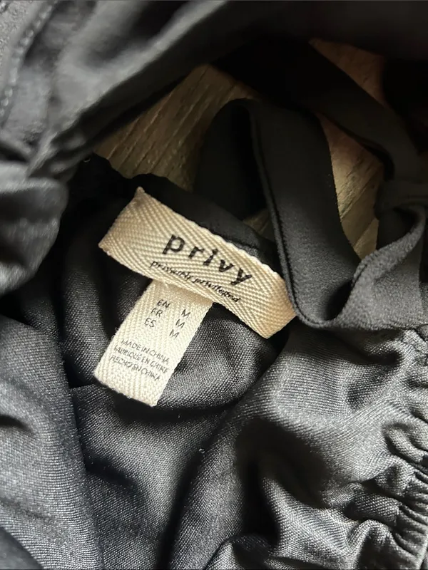 privy Black Long-Sleeve Ruffle Cutout Dress - Image 2