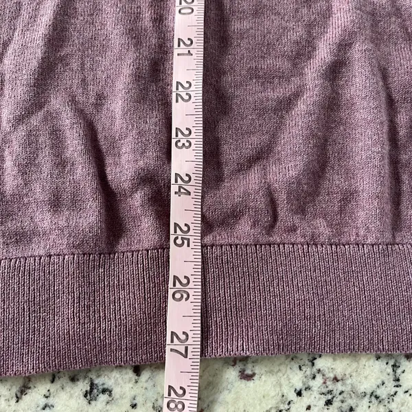 J. Jill Womens V-Neck Pullover‎ Sweater Plum Purple Heathered Cotton Blend 2X - Image 6