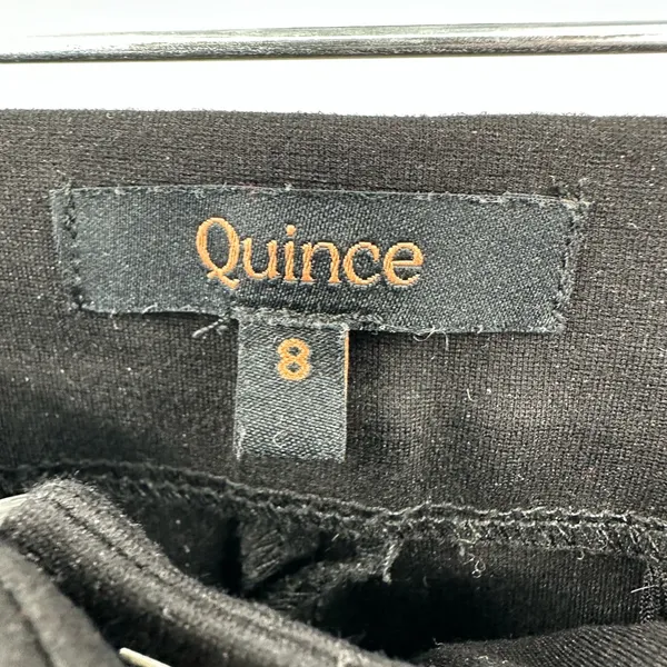 Quince Women's Black Ultra Stretch Ponte Trouser‎ Pants Size 8 - Image 4
