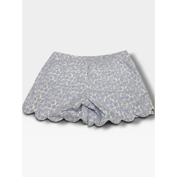 Lilly Pulitzer Buttercup Crew Blue Floral Eyelet Scallop Shorts Size 2 - Image 4