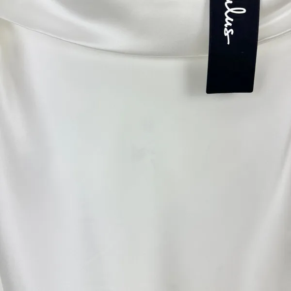 Lulus Luxurious Vision White Satin Off-the-Shoulder Mini Dress Party XS NWT - Image 11