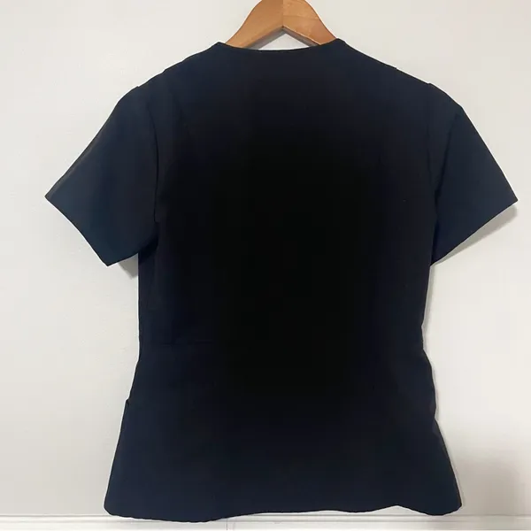 Figs • aburi black v-neck scrub top sz XS - Image 5