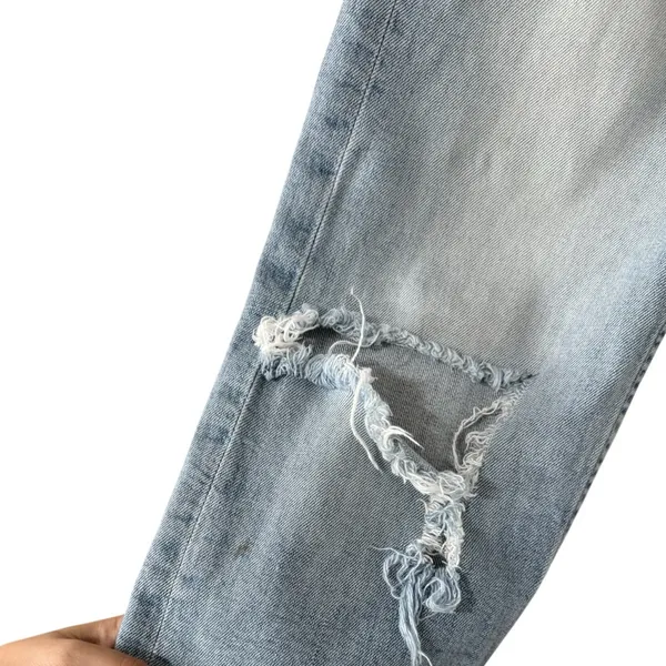 MOTHER The Superior Tomcat Confession High Rise Straight Distressed Jeans - Image 7