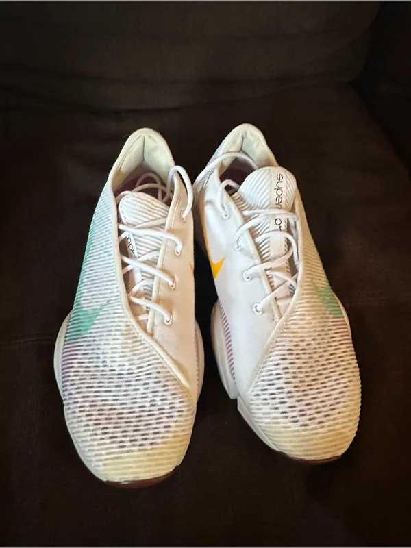 Nike air zoom super rep HIIT shoes White Training Shoe with Mint Swoosh Size 10! - Image 5