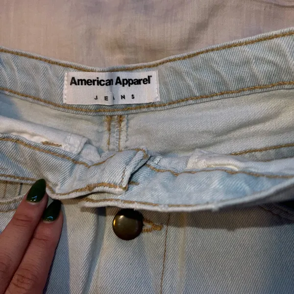 American Apparel Button up Jean skirt - Image 2