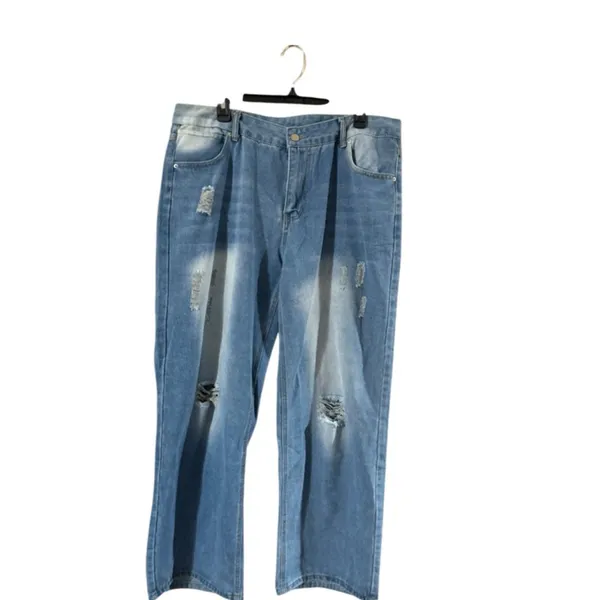 Stylish Blue Women's Straight Leg Jeans - Image 2