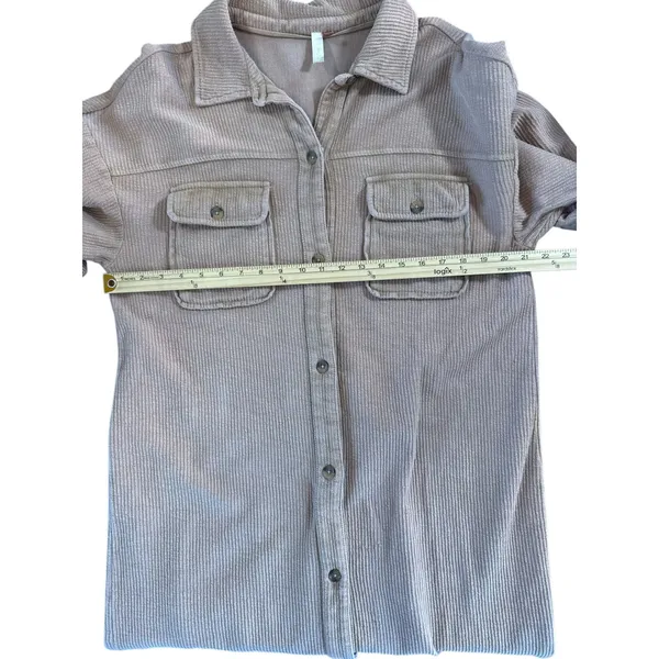 Anthropologie Pilcro Duster Shacket in Taupe Size‎ Small - Image 5