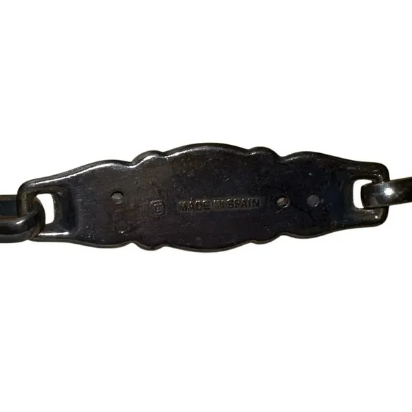 Elite Tan Faux Leather Skinny Chain Belt Turquoise Stone Western Boho Small‎ - Image 6