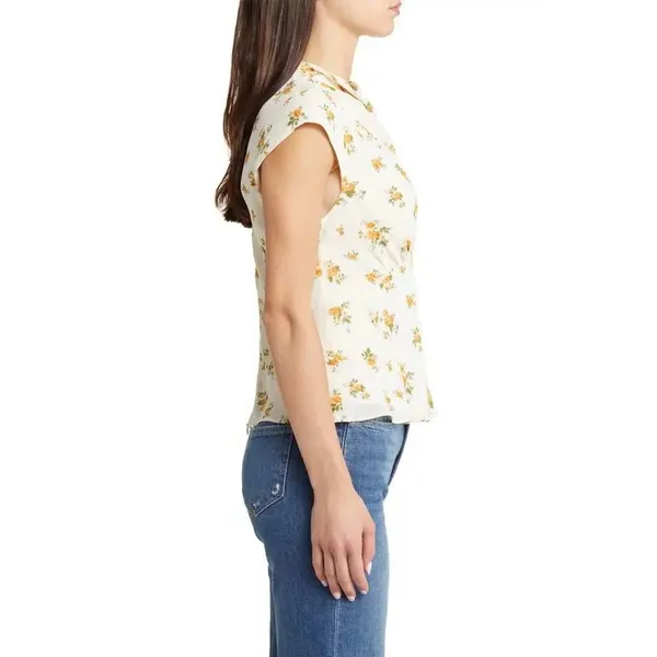 REFORMATION Bettie Floral Print Mock Neck Top Size‎ 0 - Image 3
