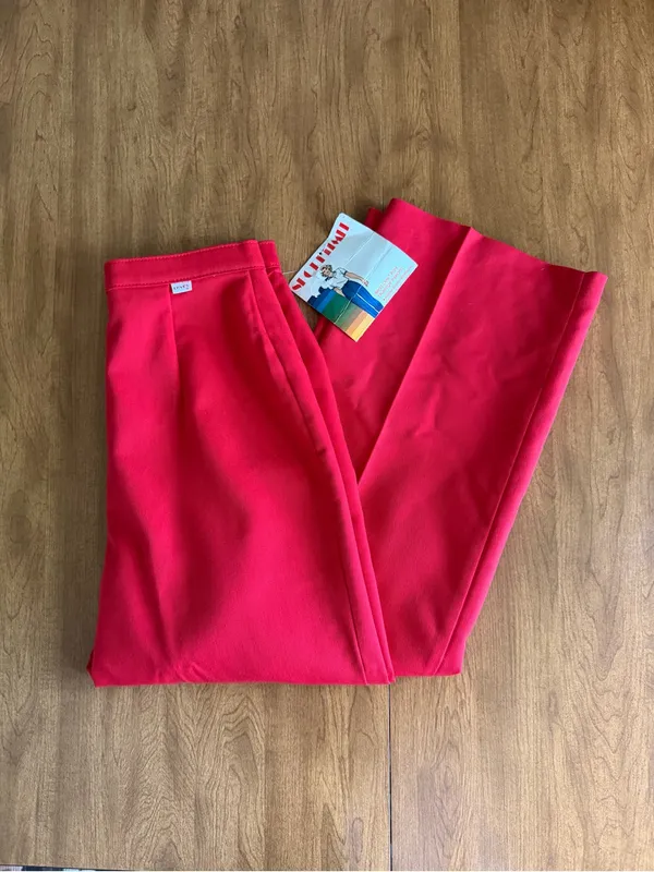 Vintage Levi’s Womenswear Red High Waist Trousers Deadstock 70s Pants - Image 14