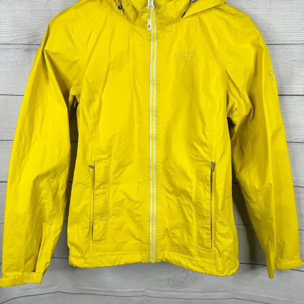 Mountain Hardwear Womens size Small Plasmic Ion Rain Jacket Yellow 1572591 - Image 4