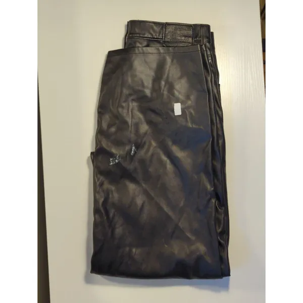 RTR Levi's Black Faux Leather Baggy Straight Pants Size 27 4 Solid black - Image 11