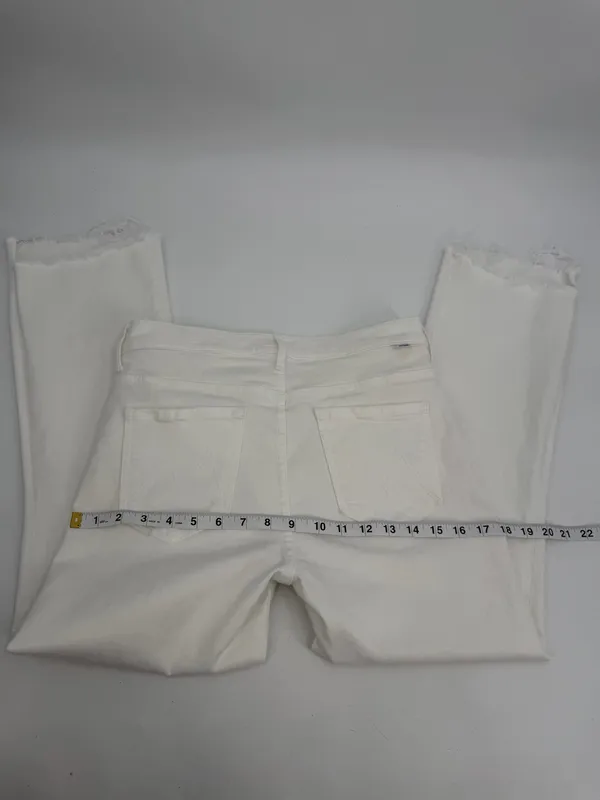 Mother Jeans Women’s 29 White Denim the Insider Crop Step Fray 1157-753 26” - Image 11
