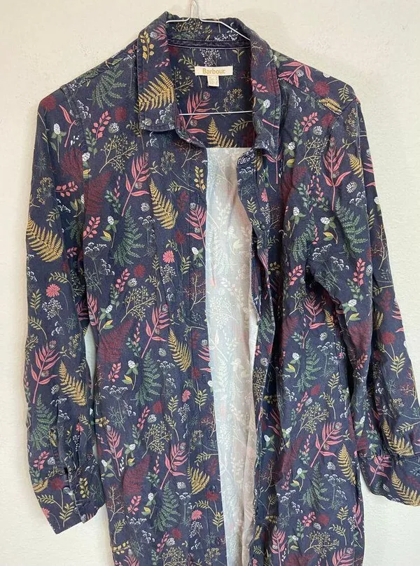 Barbour Robinson Dress floral shirt dress size 6 - Image 5