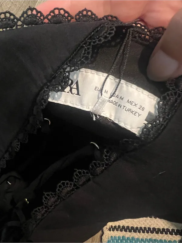NWT Zara Black Lace-Trim Slip Dress - Image 6