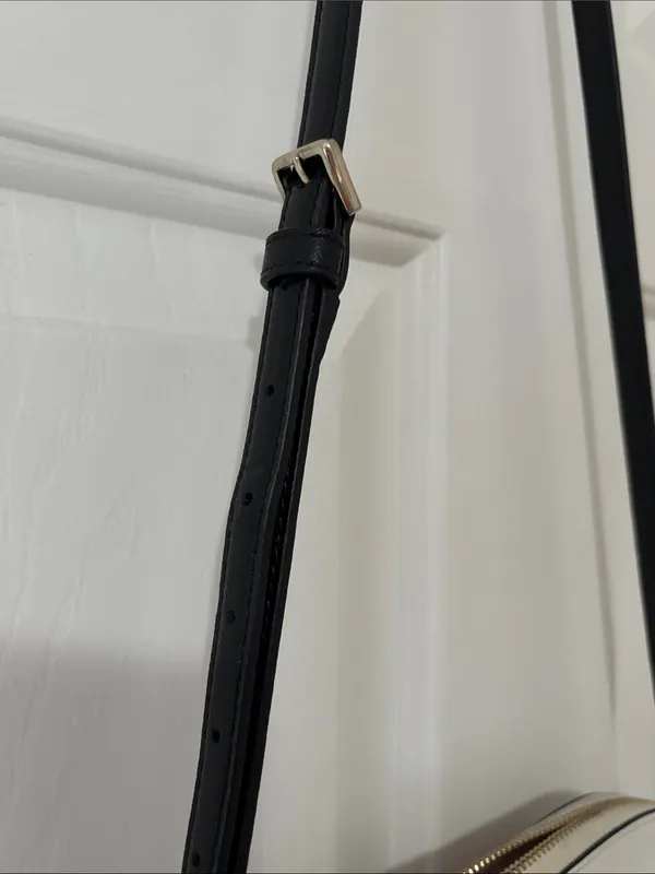 kate spade Two-Tone Dome Crossbody in White, Taupe & Black - Image 8