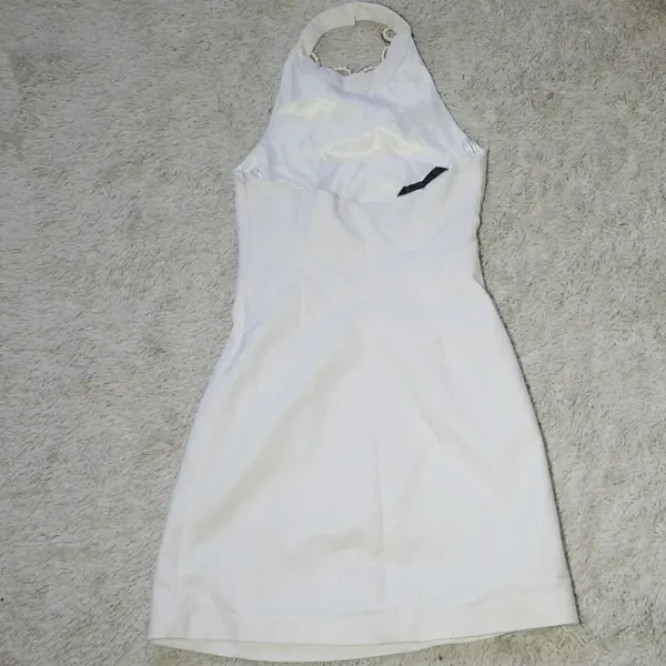 Zara halter top chain neck fitted dress sz Small - Image 6
