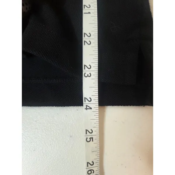 Lauren Ralph Lauren Womens Size Medium Black Short Sleeve Embroidered Polo - Image 6