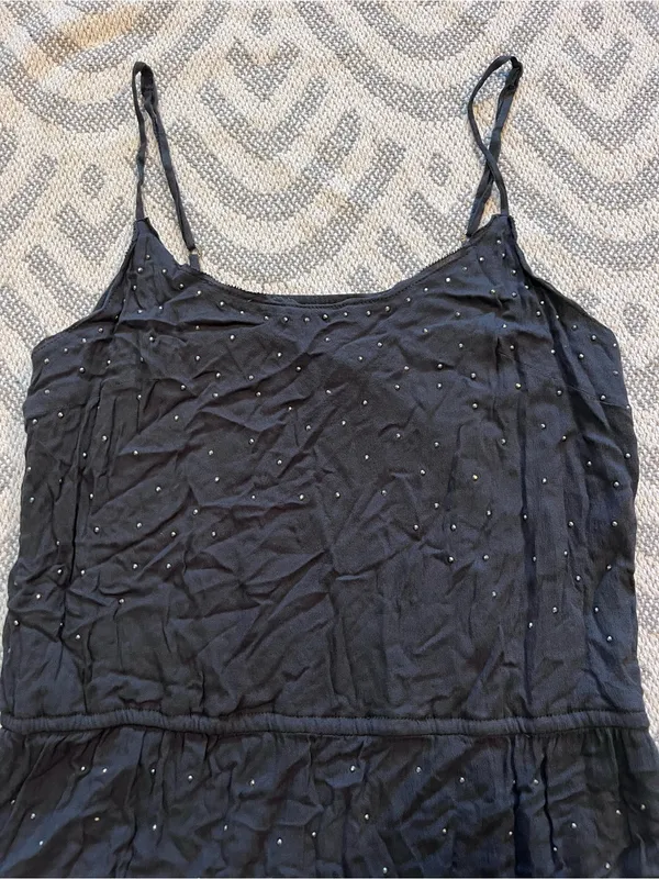AEROPOSTALE Charcoal Gray Spaghetti Strap Tank Top Medium - Image 2