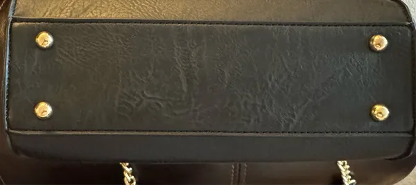 Black and Gold textured Shoulder Bag - Image 9