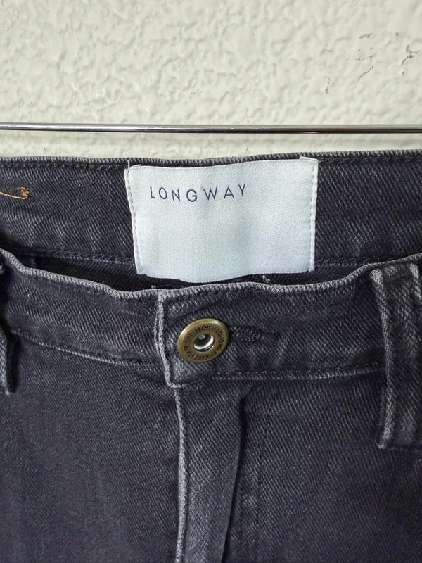Longway Sunrise Jean Wide Leg Charcoal Black Womens Size 26 - Image 3