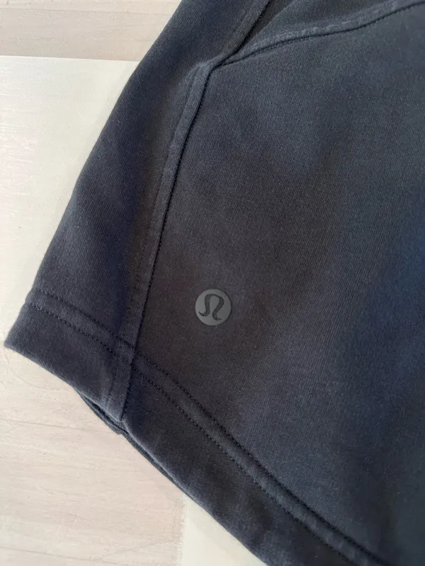 lululemon inner glow short 3” french terry cotton black W7BDRS 4 - Image 4