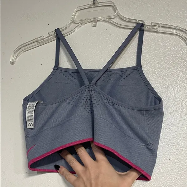 Nike Womens Blue Pink Sports Bra Small - Image 3