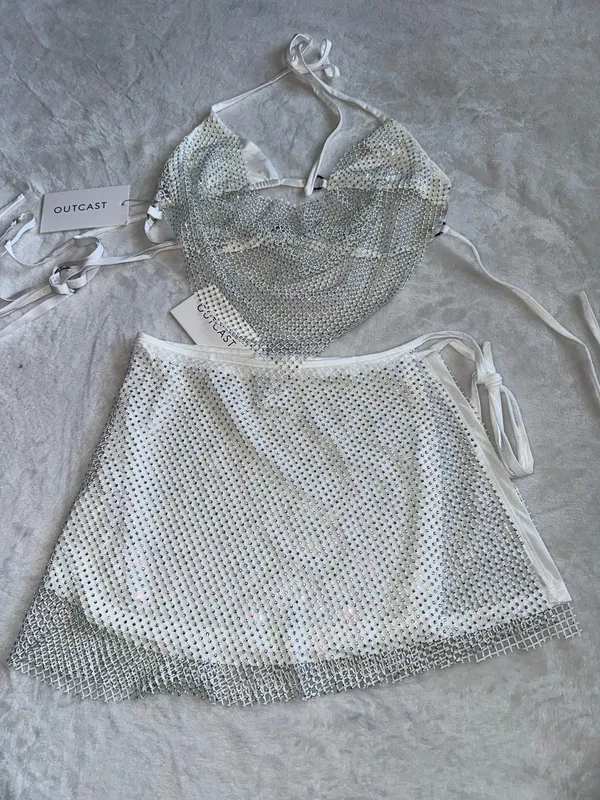 Outcast Clothing Addie Top & Addie Skirt White Skirt Festival Set - Image 4