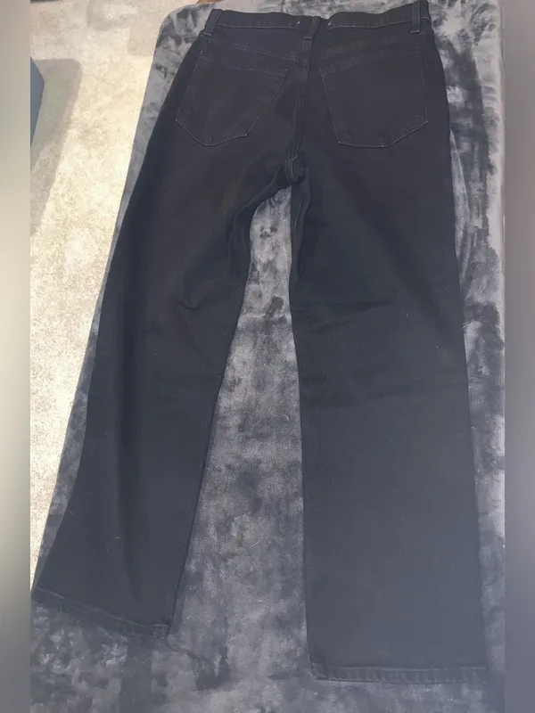 Abercrombie & Fitch Ultra High Rise 90s Straight Jean in No Fade Black Size 30 - Image 14