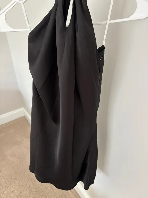 Amazon Dress Mini Black Satin - Image 5