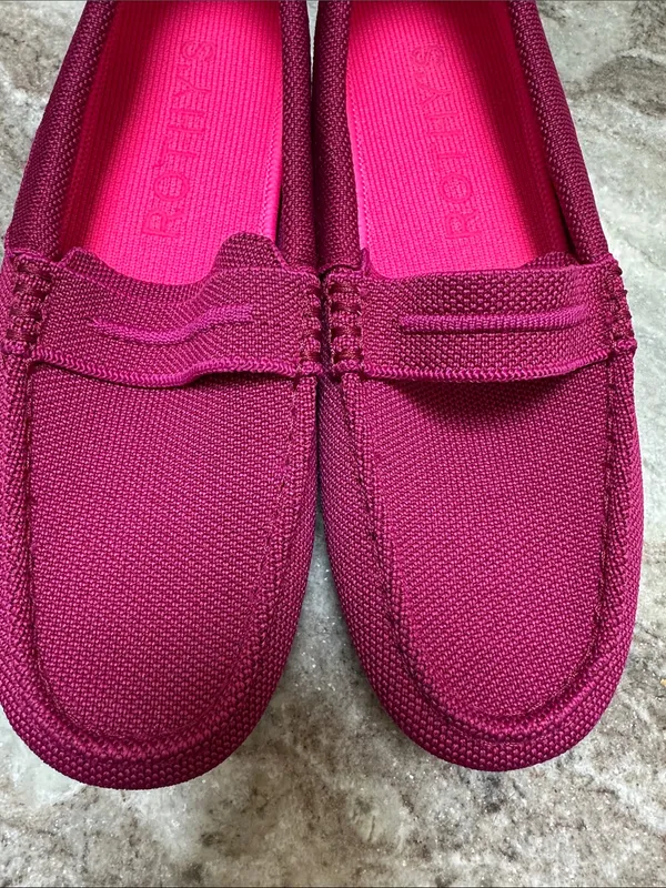 Rothy’s The Driver Loafers in Raspberry - Image 4