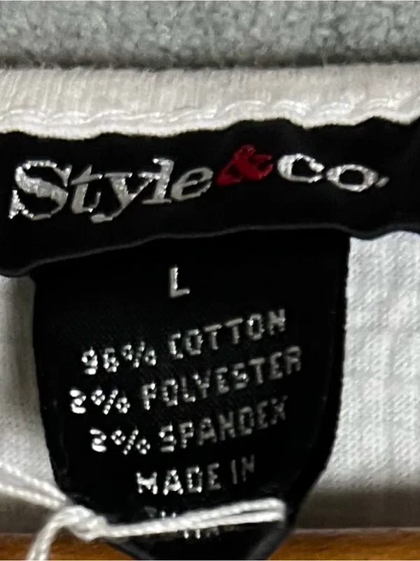 Style & Co V-Neck‎ Cap Sleeve Top Boho Size Large with beads - Image 2