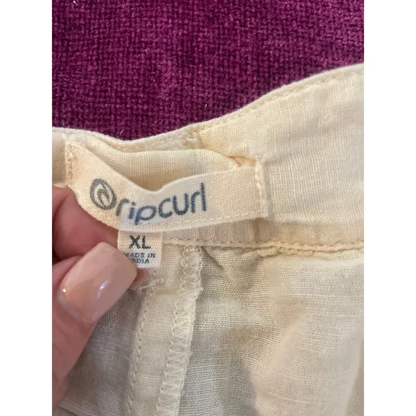 RIP CURL Walk Shorts Lightweight Linen Breezy Button XL VACATION TRAVEL BEACH - Image 4
