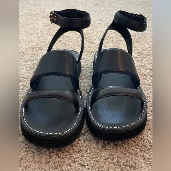 J.Crew Mallorca platform double-strap sandals in leather size 9 - Image 3