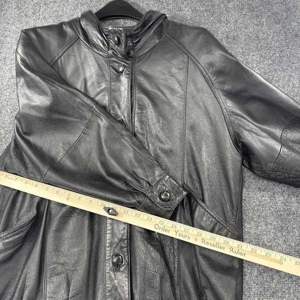 Vintage Pelle New York Milano Leather Jacket Women’s M Black Genuine Leather 90s - Image 6