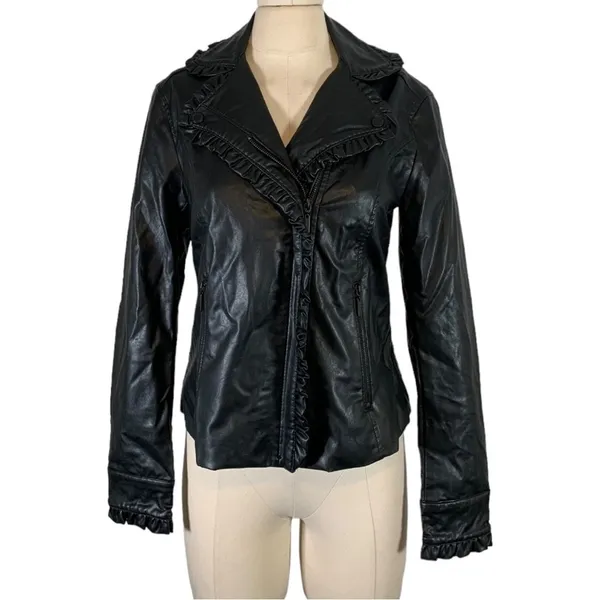 Catherine Malandrino Faux Leather Jacket Size Medium - Image 2