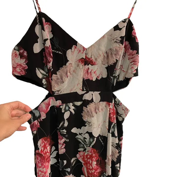 NEW Fame and Partners The Sienne Maxi Dress Black Floral Blushing Blooms Nite - Image 5