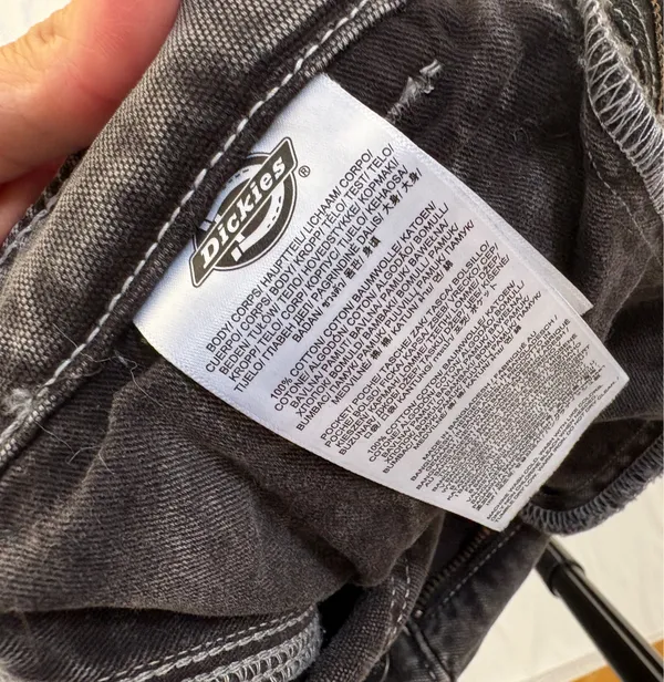 Women’s 26R Dickies Acid Wash (Black/Grey) Cargo Pants - Image 5