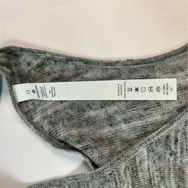 NWT Lululemon Mix and Mingle Tank Heathered Vapor / Melanite Women's Size 12 - Image 11