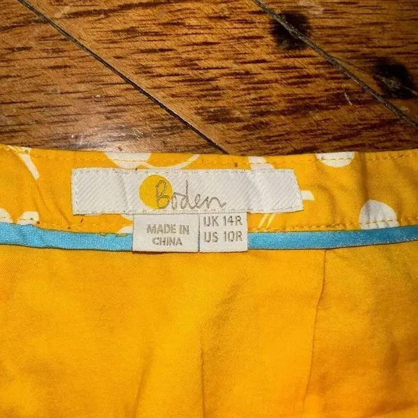 Boden cheery yellow business casual 10R royalcore skirt - Image 3