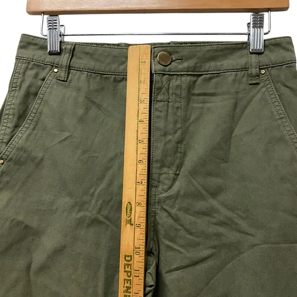 Tory Burch‎ Womens Sz 26 Agave Green Flared Leg Trouser Pants Denim Bootcut - Image 8