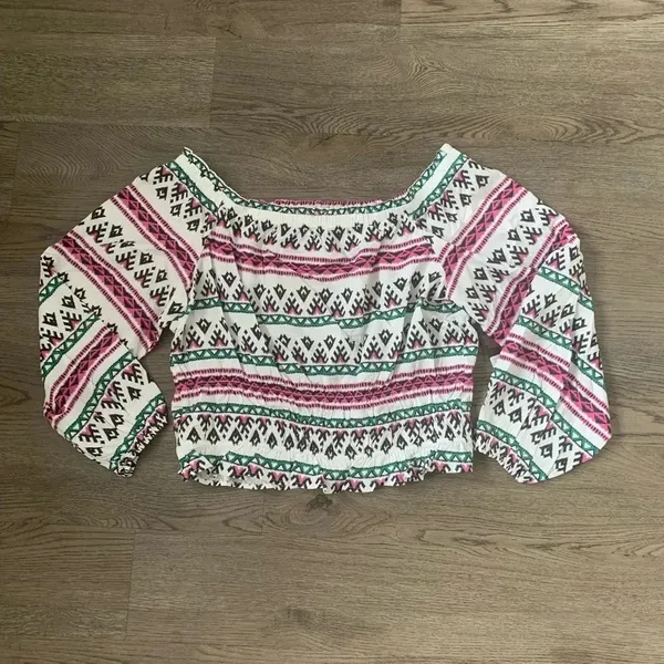 Wrangler‎ Retro Off The Shoulder Smocked Top - Size XXL - NWT - Image 4