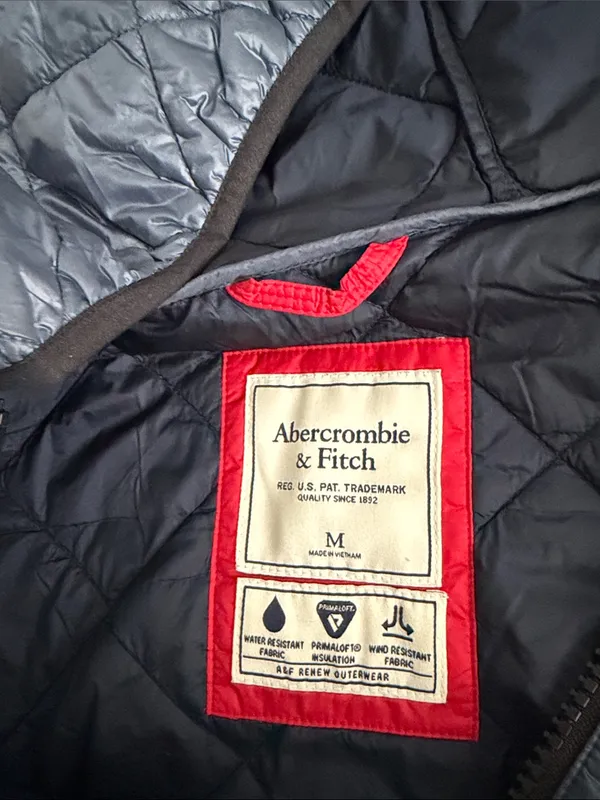 Abercrombie & Fitch Quilted Hooded Puffer Jacket - Steel Blue - Image 2